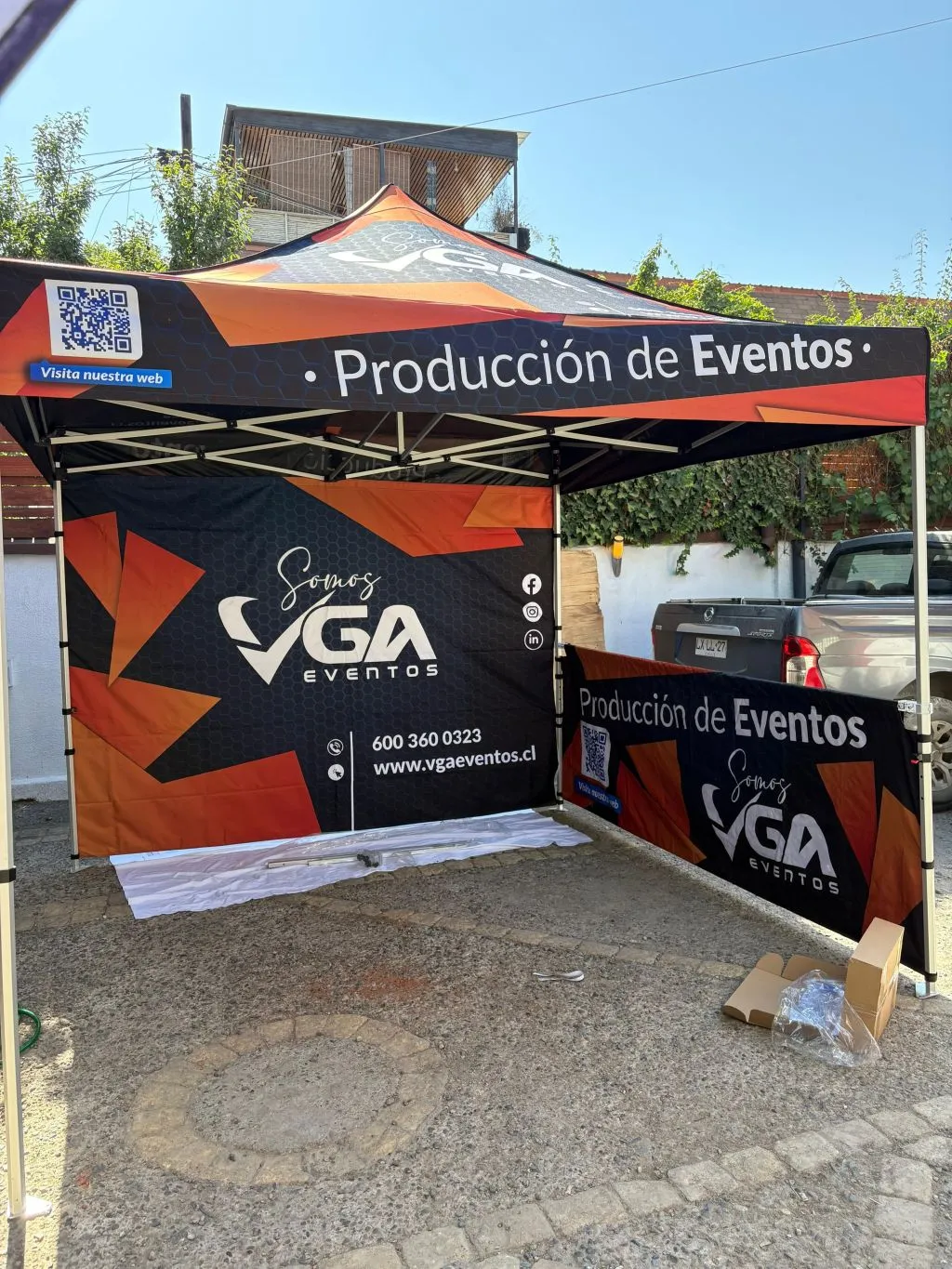 Lona de gran formato impresa para una feria laboral